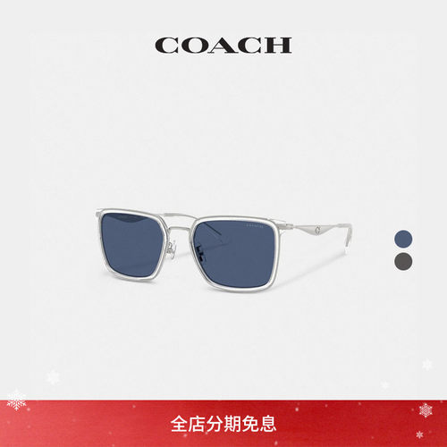 COACH/蔻驰男士PILLOW TABBY金属方形框太阳眼镜