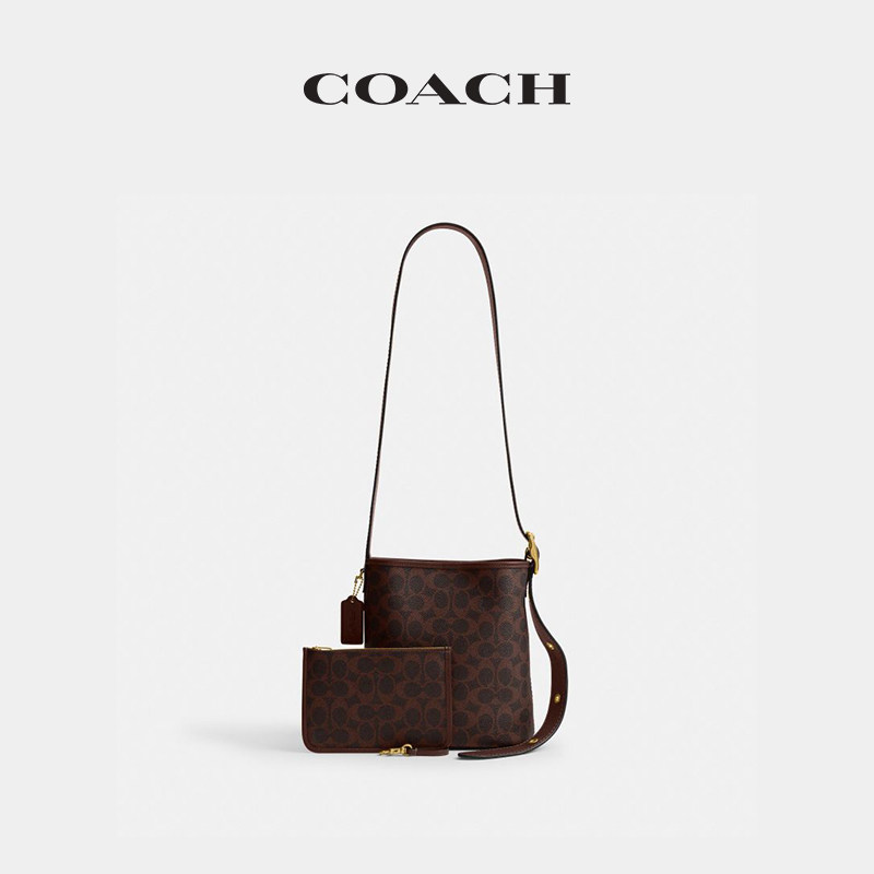 COACH/蔻驰女士BLEECKER 21号水桶包斜挎包单肩包高级感通勤