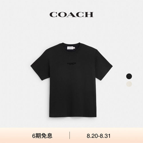 COACH/蔻驰女士COACH 上衣T恤短袖休闲宽松高级感