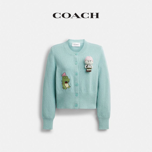 【新品】COACH | BRAIN DEAD/蔻驰女士棉质PLUSH CHARACTER开衫