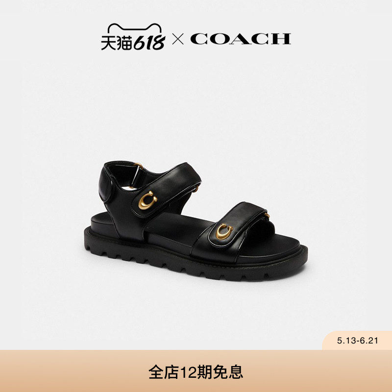 COACH/蔻驰女士BRYNN凉鞋平底鞋子休闲舒适高级感气质