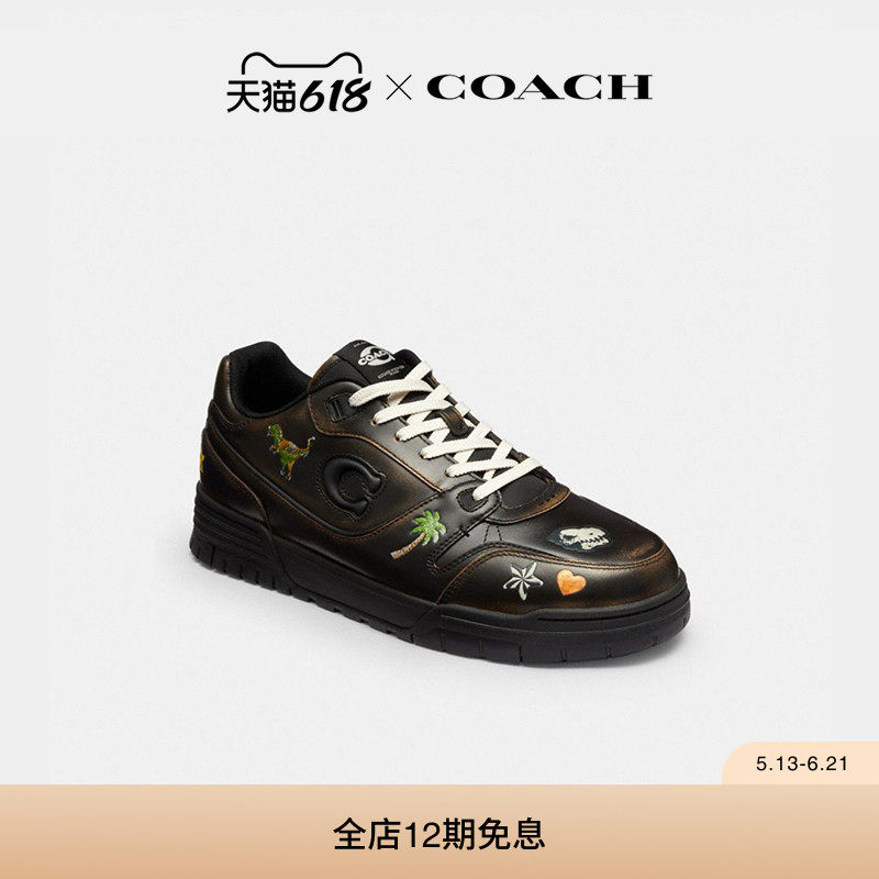 【新品】COACH/蔻驰男士REXY贴纸印花SOHO运动鞋低帮休闲平底鞋子