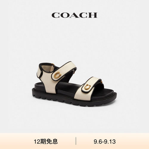 COACH/蔻驰女士BRYNN凉鞋休闲平底鞋子舒适高级感气质