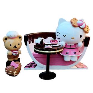玻璃钢雕塑helloKitty凯蒂猫卡通甜品店门口KT猫商场装 饰大型摆件
