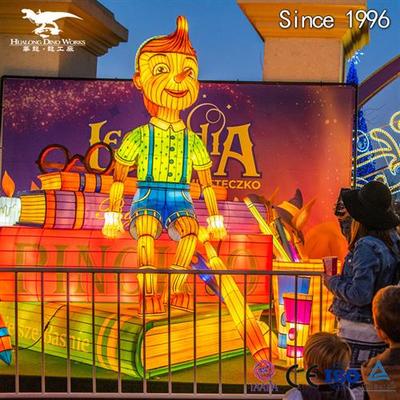 夜游彩灯文旅景区匹诺曹狐狸森林主题乐园彩灯文化巡演节气灯会