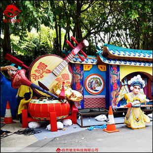 春节民俗花灯定制传统人物造型彩灯制作迎春元宵灯展定做灯笼