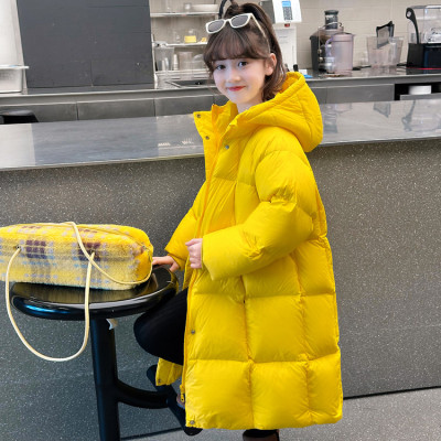 立领女棉袄面包服鹅黄色保暖外套新款冬装棉衣加厚中长款羽绒棉服