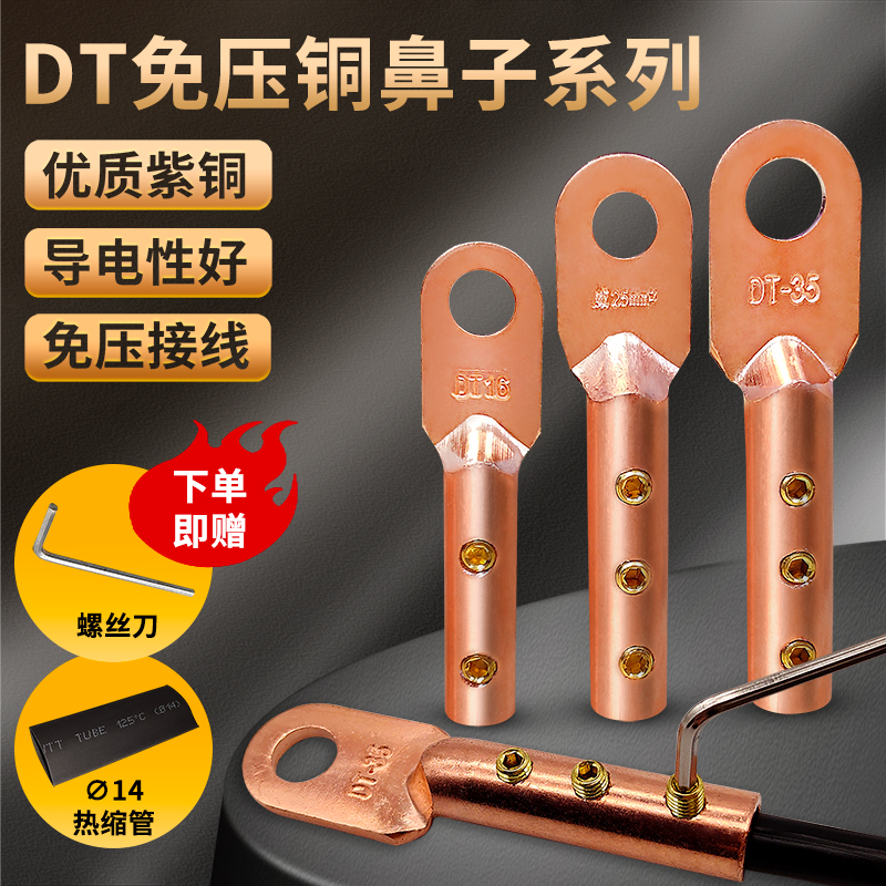 DT-16/25/35/50铜鼻子接线端