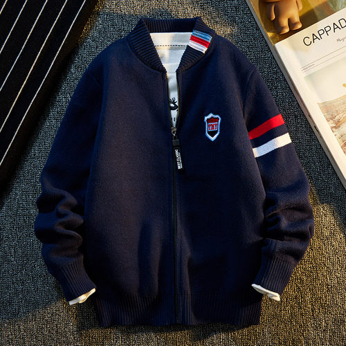 男童春秋纯棉2025新款开衫棒球服