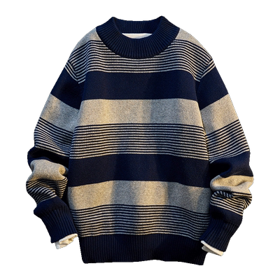 男童秋冬款纯棉条纹毛衣