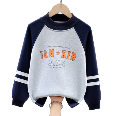 男童加绒卫衣2025新款一体绒