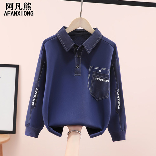 男童加绒卫衣2025新款秋冬款