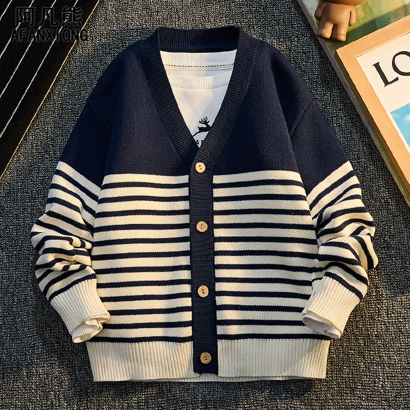 儿童针织开衫2025新款秋装