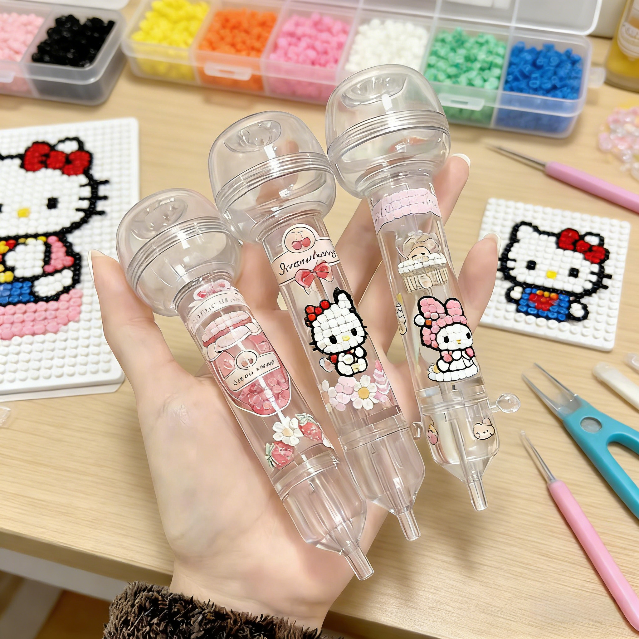 生煎包同款拼豆豆拼豆笔点按式拼豆笔手工diy辅助工具立体融合豆,玩具/童车/益智/积木/模型,拼豆/拼豆工具,淘宝优惠券,粉丝福利购,淘宝优惠卷