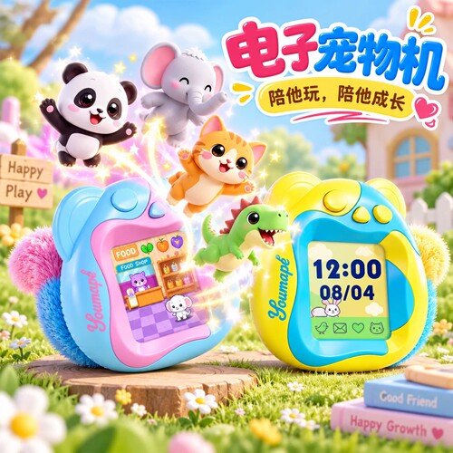 彩屏电子养宠物新款机男女孩益智玩具迷你掌上游戏机小学生日礼物