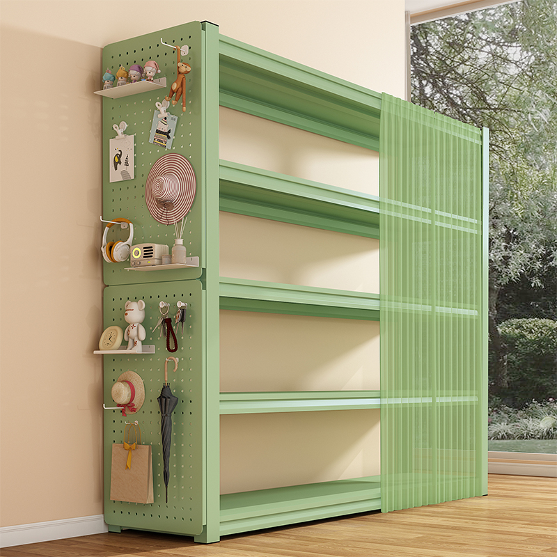 钢制货架置物架家用落地多层储藏间阳台杂物快递收纳架超市展示架