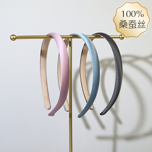 真丝发箍糖果色桑蚕丝