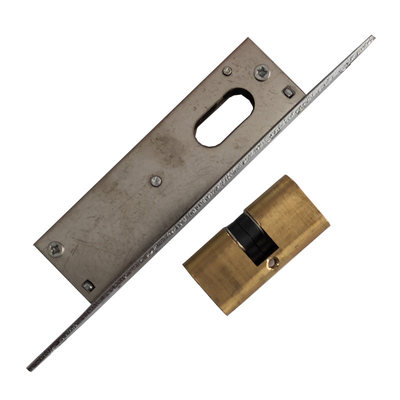 老式锁业B型锁5586铝合金移门勾锁 铁闸门锁塑钢推拉门铜钩