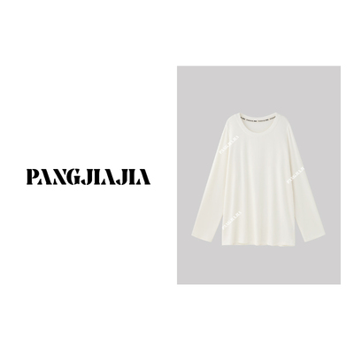 【胖佳佳】金标~晚枫季 长袖圆领T恤秋季休闲上衣女P623Y00620