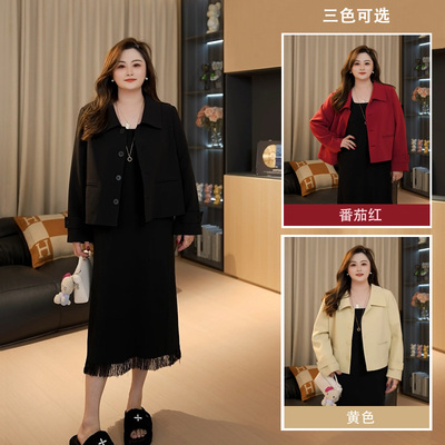 【胖佳佳】自在随性 西装短外套秋季时尚气质百搭显瘦H624T11573
