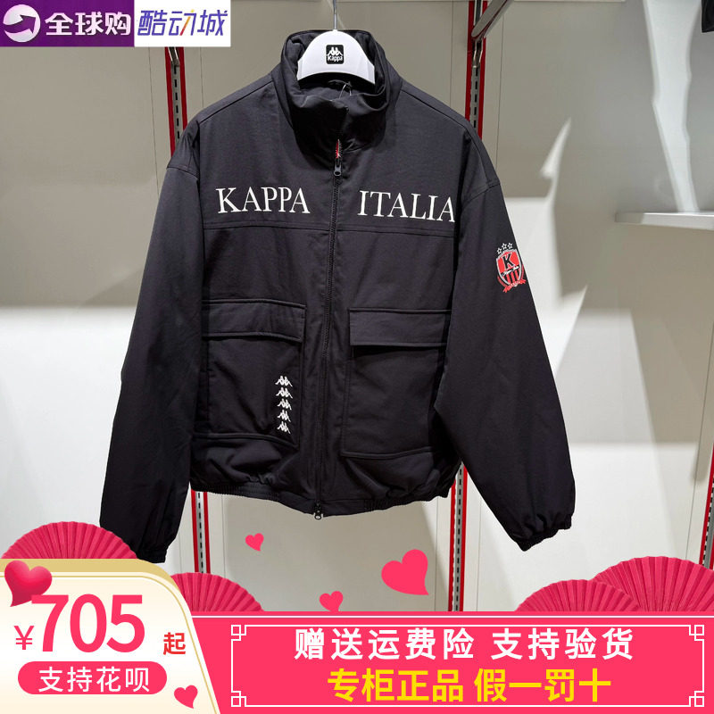 卡帕背靠背kappa男款2026冬款运动休闲立领棉服K0G72MM01D