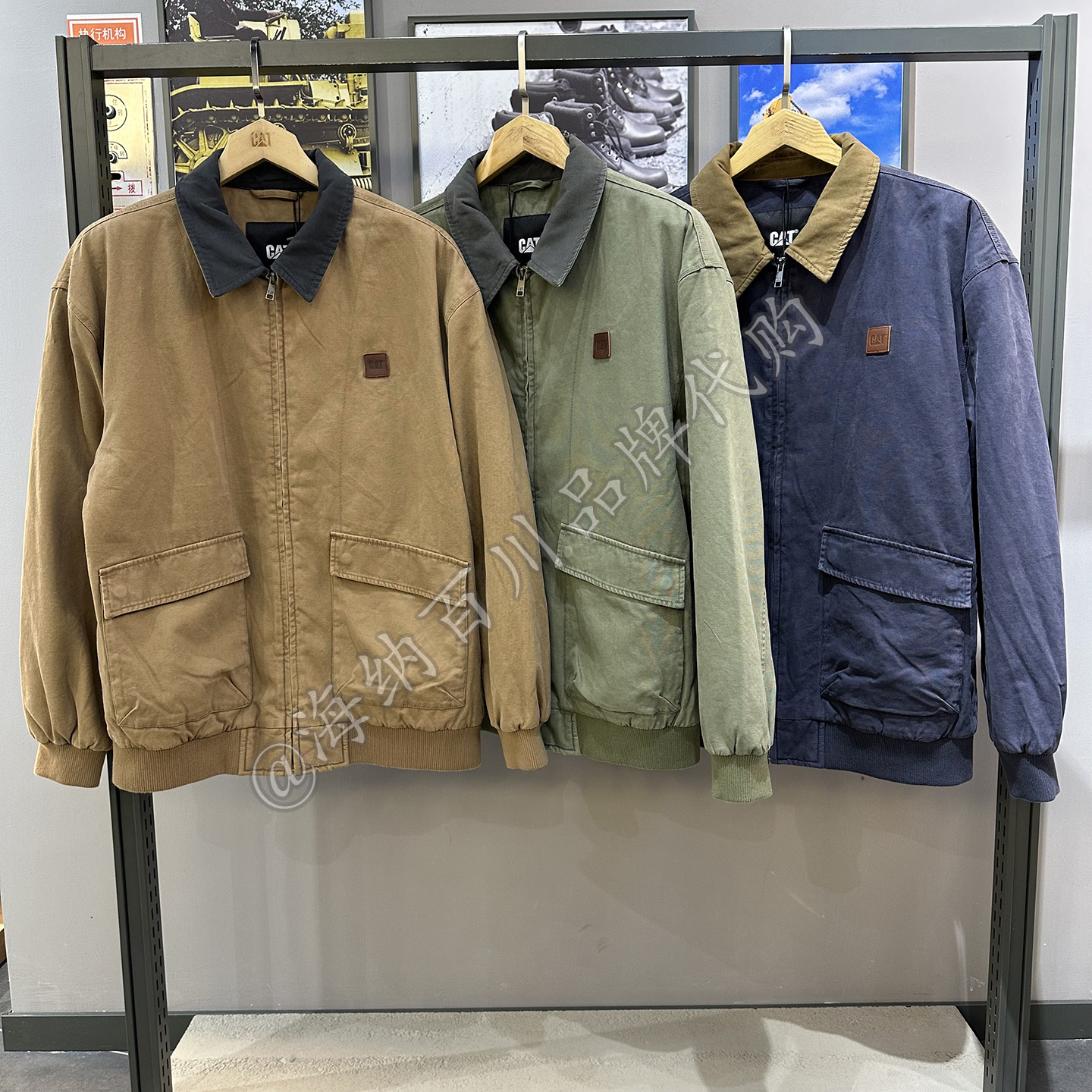CAT卡特男款2026冬款运动休闲立领棉服外套CP3QJX36301