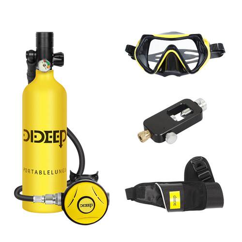 DIDEEP新款X4000Pro水下呼吸器潜水氧气瓶1L容量便携式潜水呼吸器