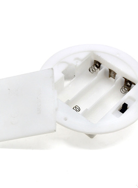 5号3节圆形电池盒白色电池仓diy玩具制作AAA电源盒五号带盖带开关