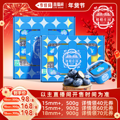 【李佳琦新年童装专场】褚橙庄园蓝莓礼盒 脆甜花香蓝莓大果