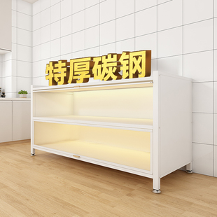 厨房置物架落地多层收纳柜微波炉翻盖带门多功能厨柜防尘储物柜子