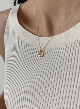 925纯银项链女简约ins冷淡风百搭小众设计感时尚气质吊坠锁骨链潮