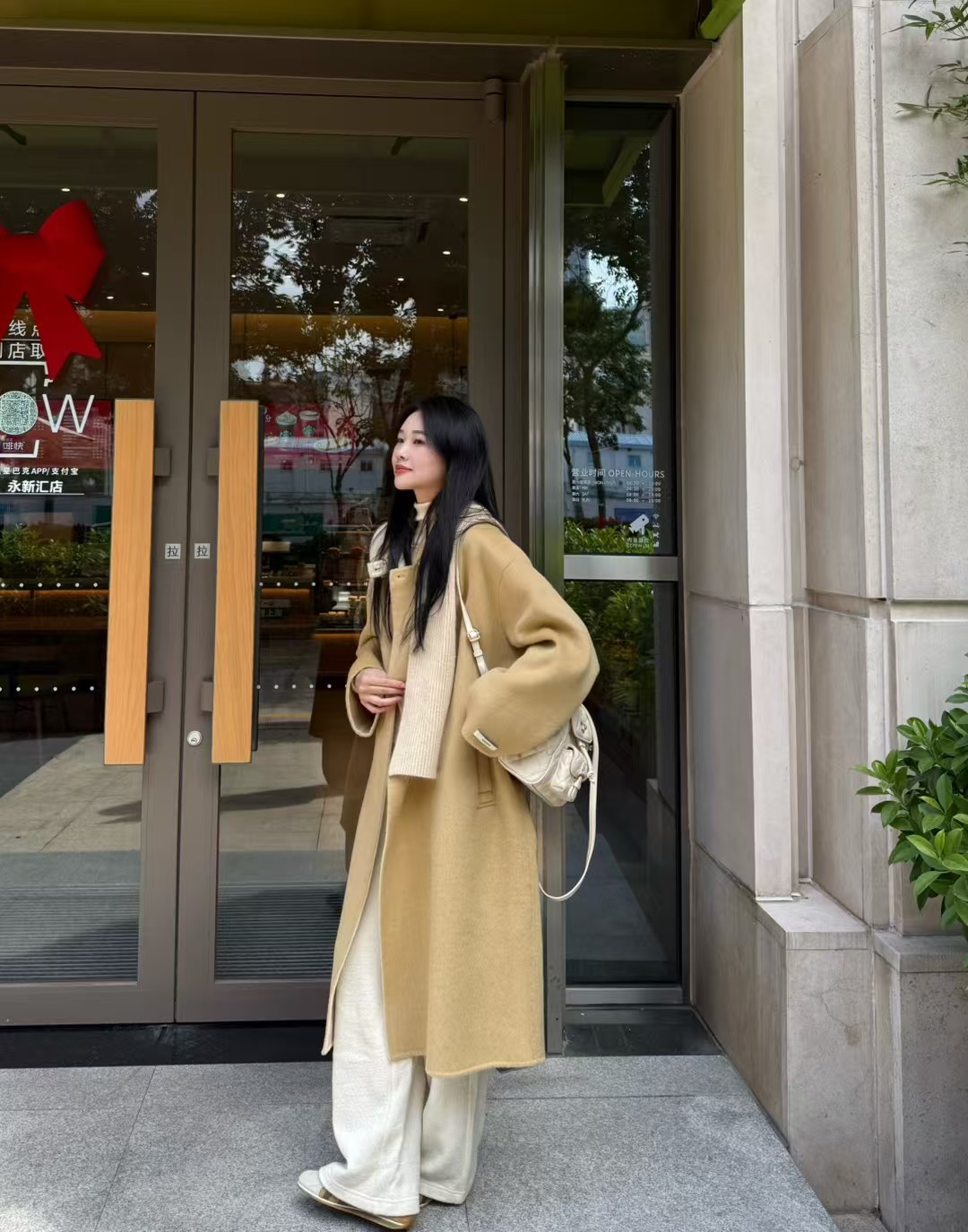 金cc2025冬季新款[绵羊毛羊绒]外套气质显瘦韩系松弛感长款大衣女