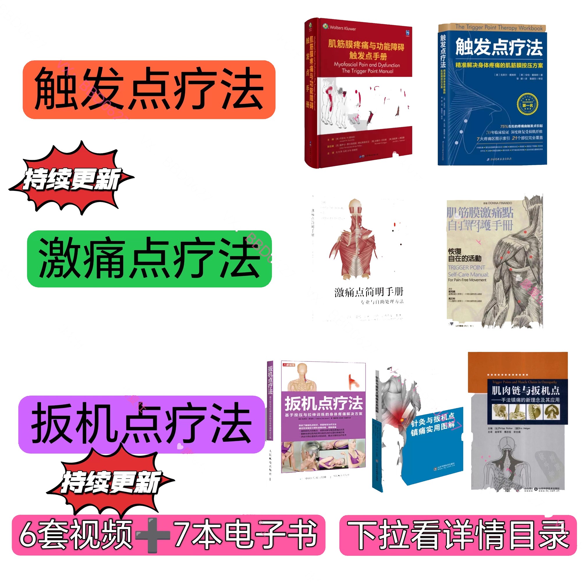 触发点扳机点激痛点疗法视频课程教程精准解决身体疼痛肌筋膜教学