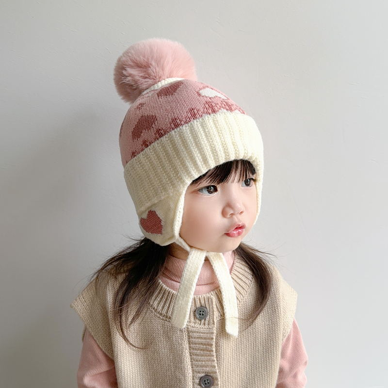 秋冬韩版洋气女童加厚保暖护耳帽