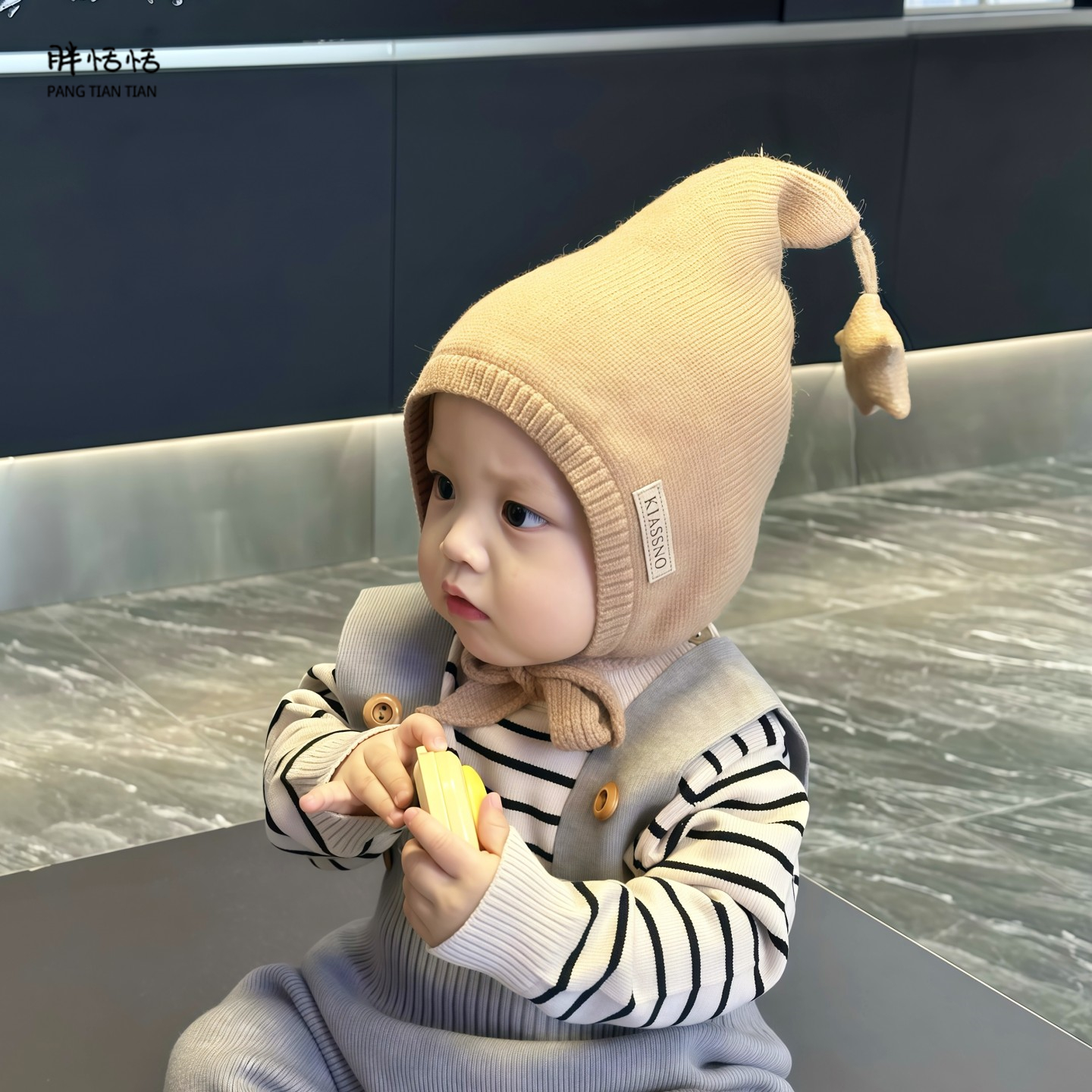 冬季韩版洋气宝宝加厚护耳毛线帽