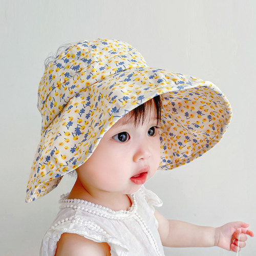 女宝宝夏季防嗮大帽檐空顶帽遮阳