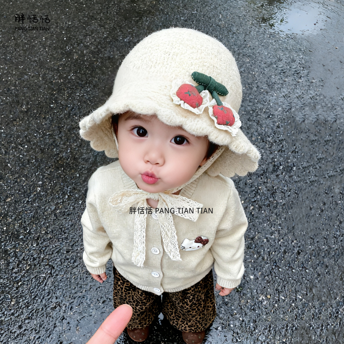 秋冬季韩版洋气宝宝保暖防风盆帽