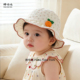婴儿帽子春秋薄款 洋气碎花遮阳帽小月龄女宝宝透气防晒渔夫帽 韩版
