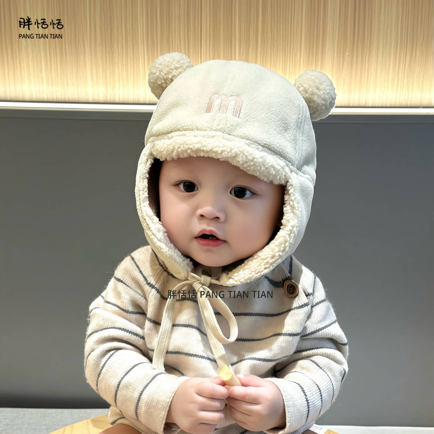 冬季加绒加厚宝宝保暖护耳雷锋帽