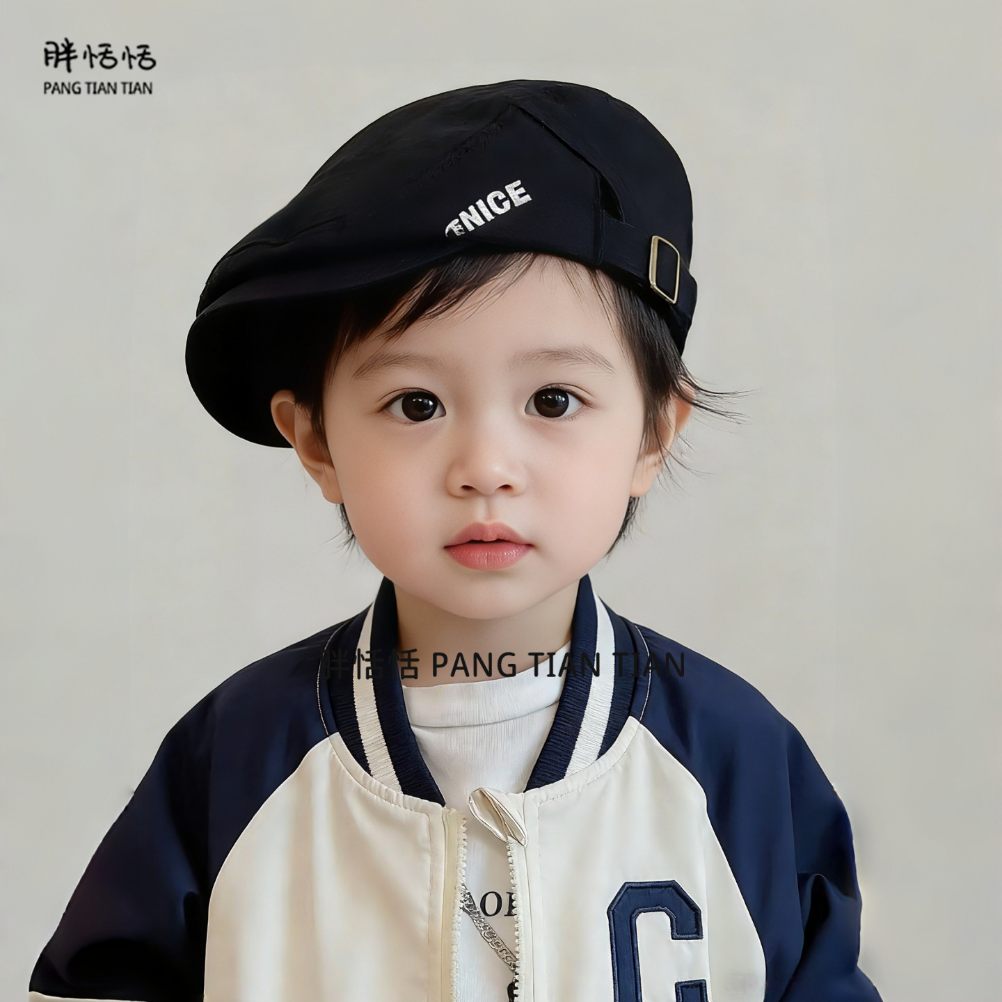 儿童帽子春秋男童韩版时尚贝雷帽外出薄款男宝宝可调节遮阳鸭舌帽 - 胖恬恬旗舰店出品