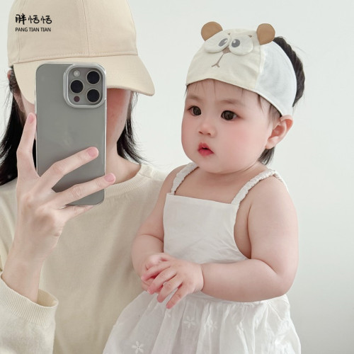 婴儿护囟门纯棉透气软网气门帽