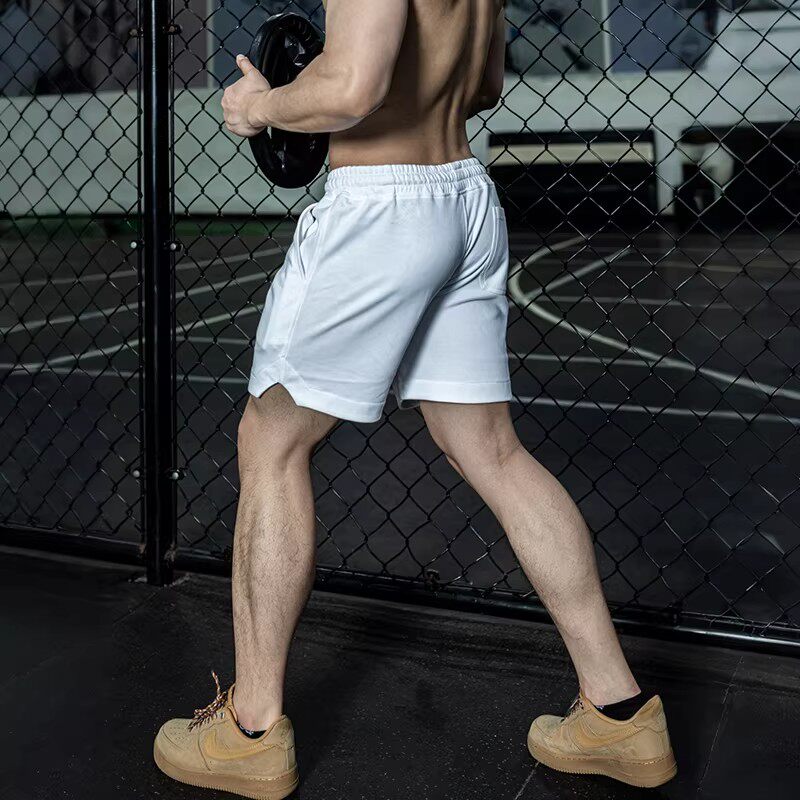 夏季短裤男款运动健身深蹲四分裤潮流美式篮球短裤透气跑步三分裤