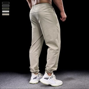 男士运动健身房专用长裤2024秋冬新款跑步训练服休闲高弹速干裤子