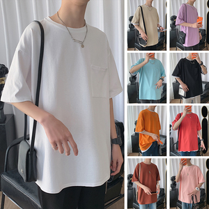 DX24099-P25大口袋百搭短袖t恤男大码半袖体恤上衣服图片