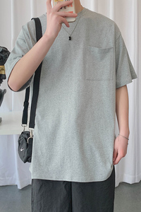 DX24099-P25大口袋百搭短袖t恤男大码半袖体恤上衣服图片