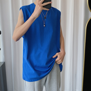 BX25099-P20 港风运动汗背心男大码汗衫男无袖t恤男图片
