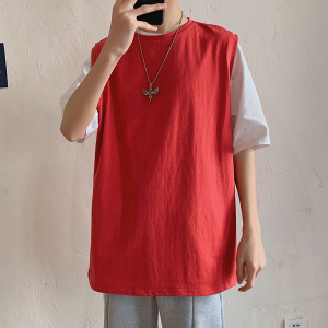 BX25099-P20港风运动汗背心男大码汗衫男无袖t恤男