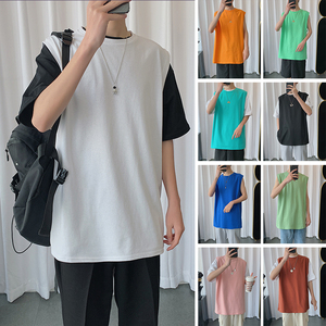 BX25099-P20 港风运动汗背心男大码汗衫男无袖t恤男图片