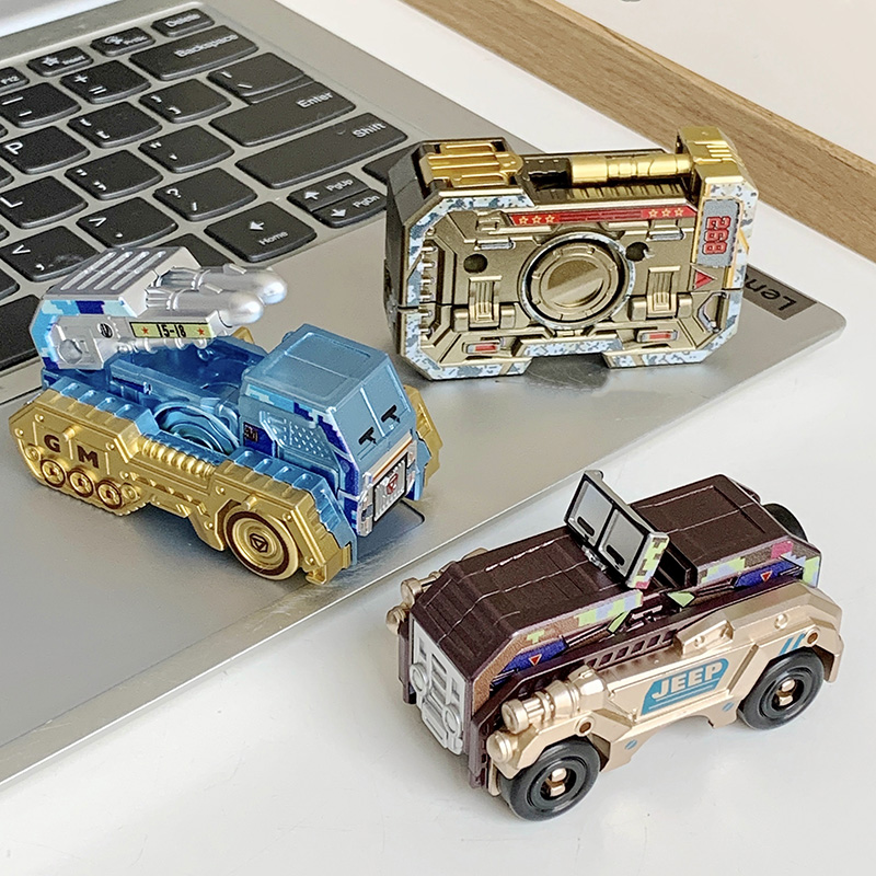 儿童变形机器人陀螺金刚玩具男孩指尖旋转机械解压神器机甲转转乐