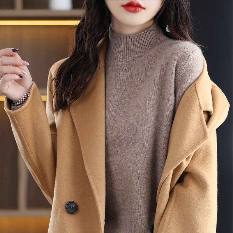 不起球半高领毛衣女秋冬新款